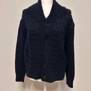 2 for $14 Zara Sweater Men’s Small/Medium Wool Blend Cable Knit Navy *Read